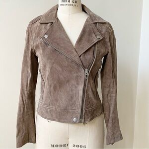 Blank NYC 100% Suede Jacket Taupe XS
